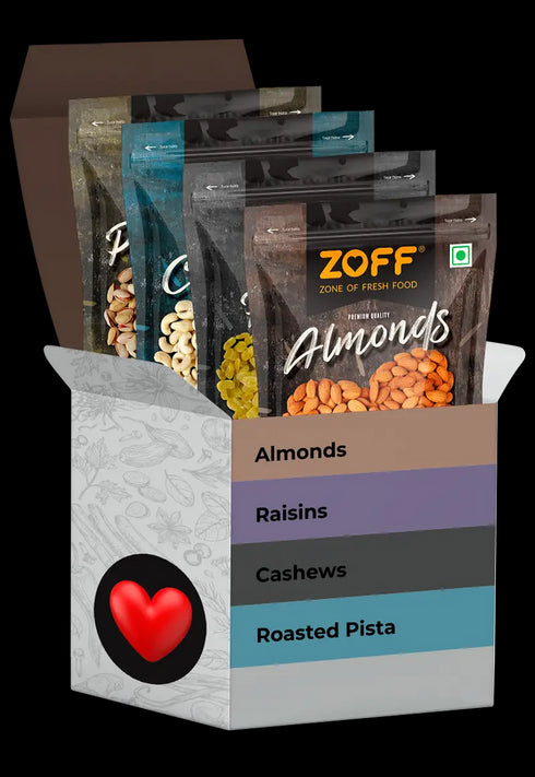 Zoff Assorted Big Dry Fruits| Pack of 4